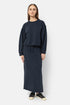 Âme antwerp gauge jersey skirt night sky blue
